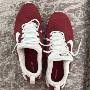 Nike Maroon and White Sneakers